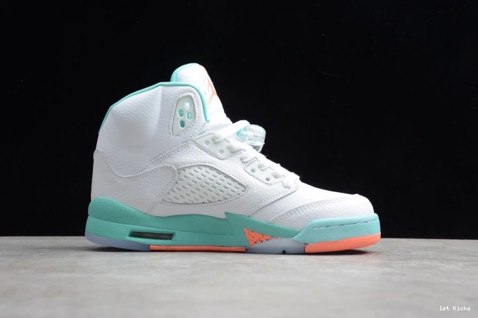5 Air 440892-100 GS Jordan Light Aqua 0823